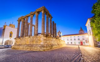 The Temple of Evora is one of the historical sites of the citty of Evora, Portugal.